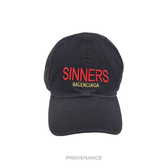 🔴 Balenciaga Sinners Cap - Washed Black - Picture 1 of 10